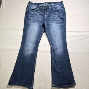 Y2k Reign Flare Jeans Womens 18 Regular Blue